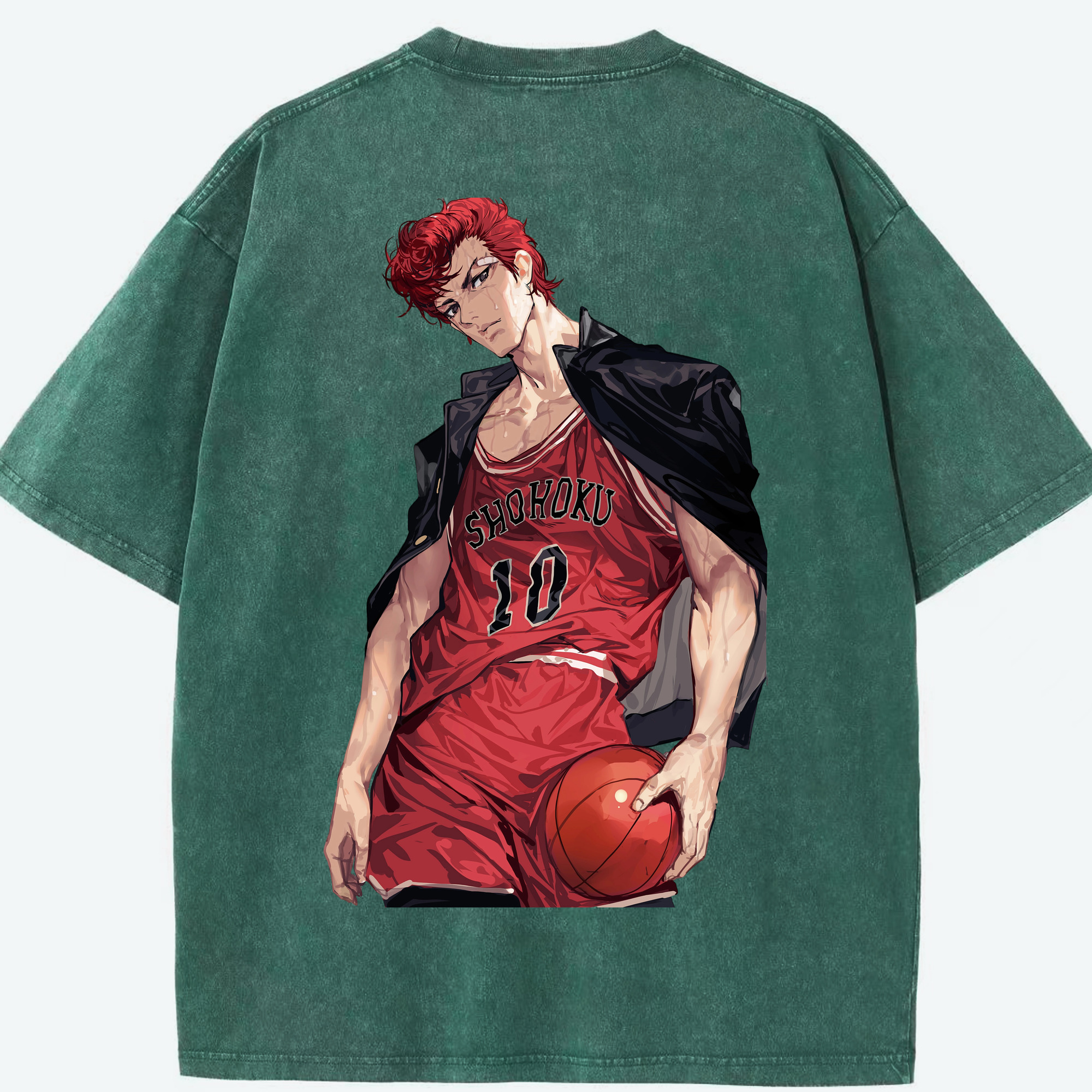 （画像用） SLAM DUNK／スラムダンク 綿100% ヴィンテージ風 半袖Tシャツ（背面プリント）
